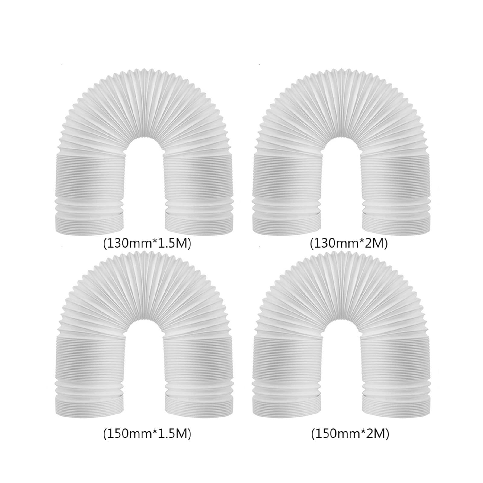 Compatibile Con Tubo Di Scarico Universale AC | Tubo di prolunga for condotto flessibile for ventilatore di climatizzazione mobile(130mmx2m)