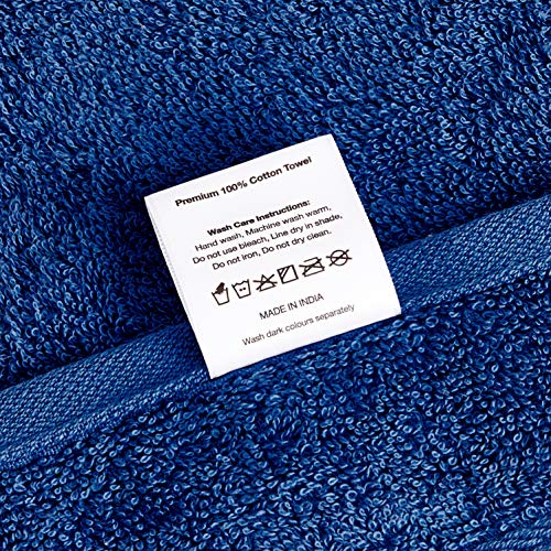 Image of Amazon Brand - Solimo Towel Set | 100% Cotton | 3 Piece | 500 GSM | Soft & Highly Absorbent (Iris Blue)