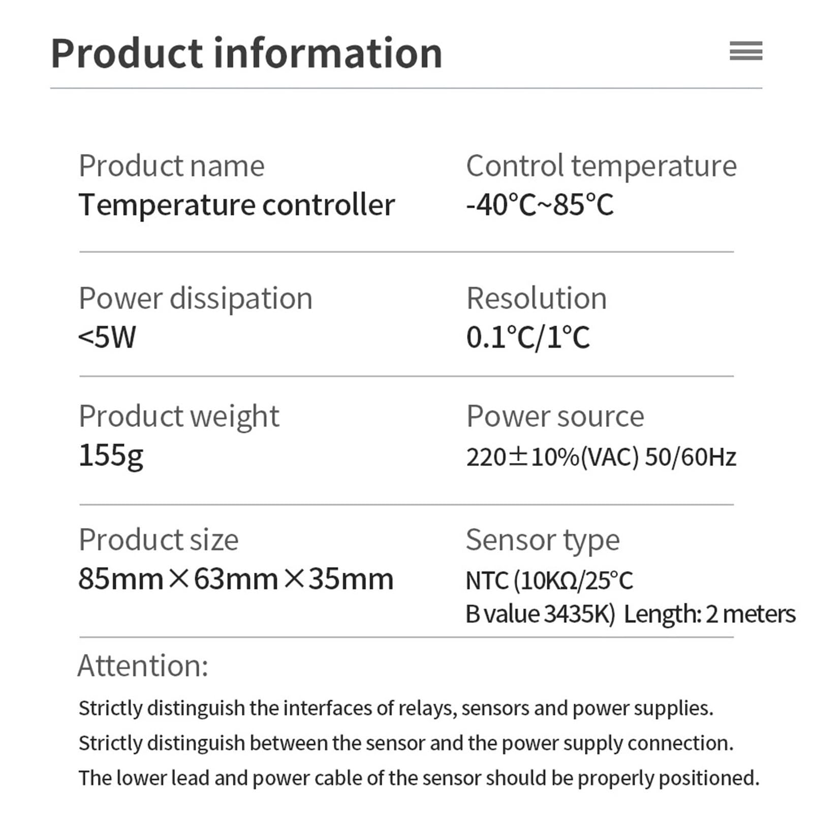 Cyfrowy regulator temperatury EK-3020, higrometr, termostat, dwa wyjścia przekaźnikowe 220 V dla inkubatora, grzałki i chłodnicy z sondą.(EK-3010)