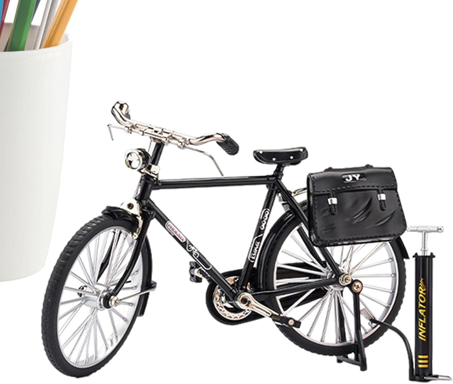 Amazon.co.jp: レトロな自転車モデル スケール,インフレータ付きレトロ