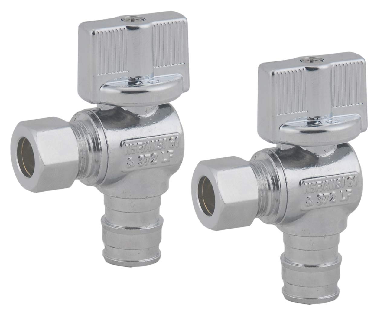 LD Valve- 1/4 Turn Angle PEX A Stop Valve, 1/2-in Exp(F1960) x 3/8