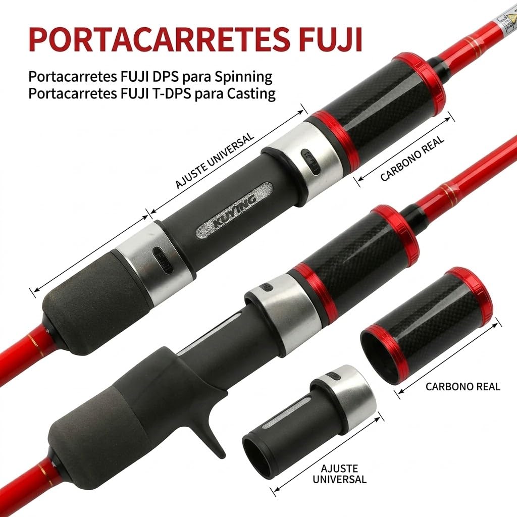 KUYING Caña de Pesca Slow Jigging Carbono 2,04 m Casting Fuji Anillas y Portacarretes para Mar Río Lago Alta Sensibilidad VTC682