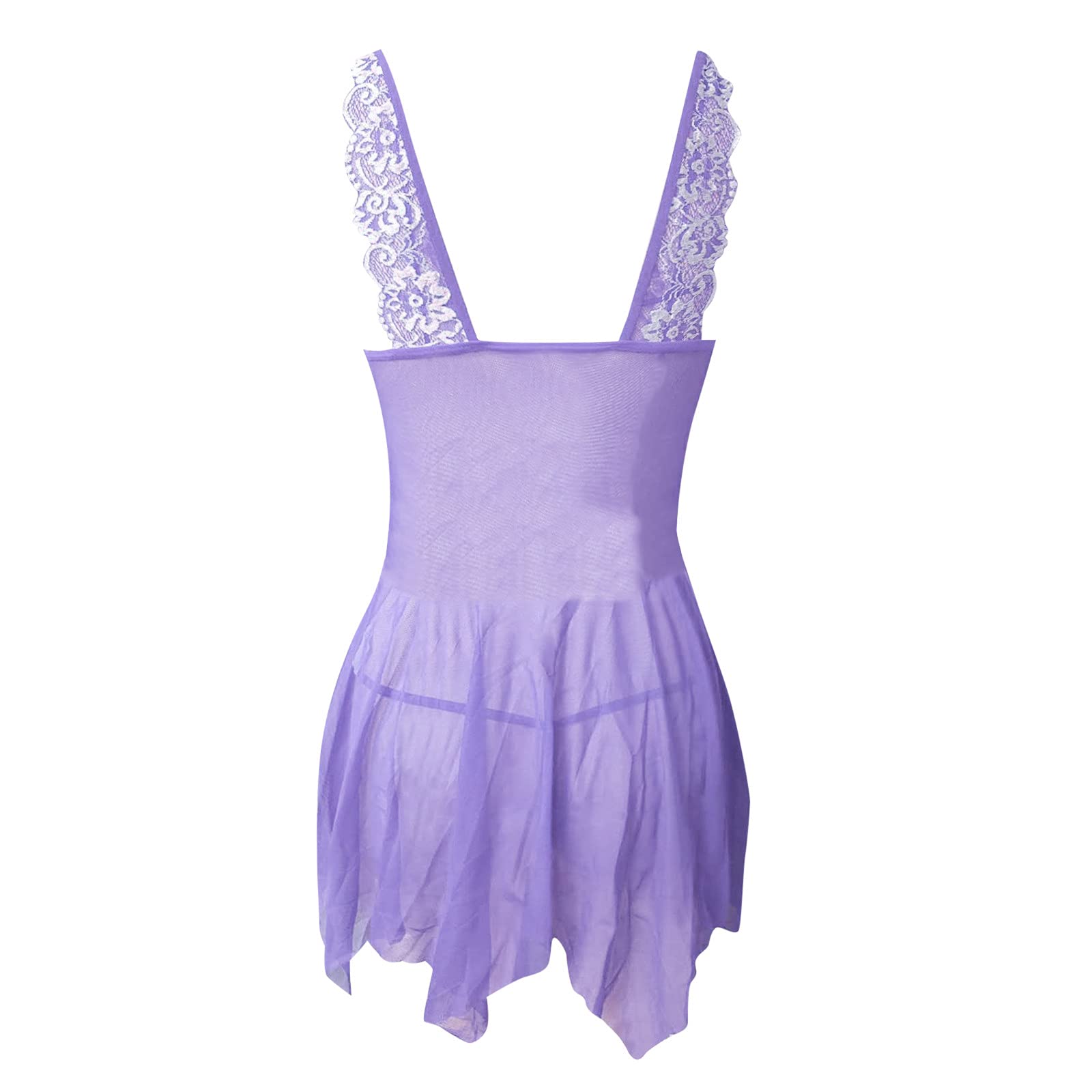 YZCIS Damska bielizna typu babydoll koszulka nocna bielizna z klatką piersiową Babydoll siateczkowa bielizna nocna Plus rozmiar bielizna nocna Babydoll satynowa koszula nocna miękka domowa nowa piżama
