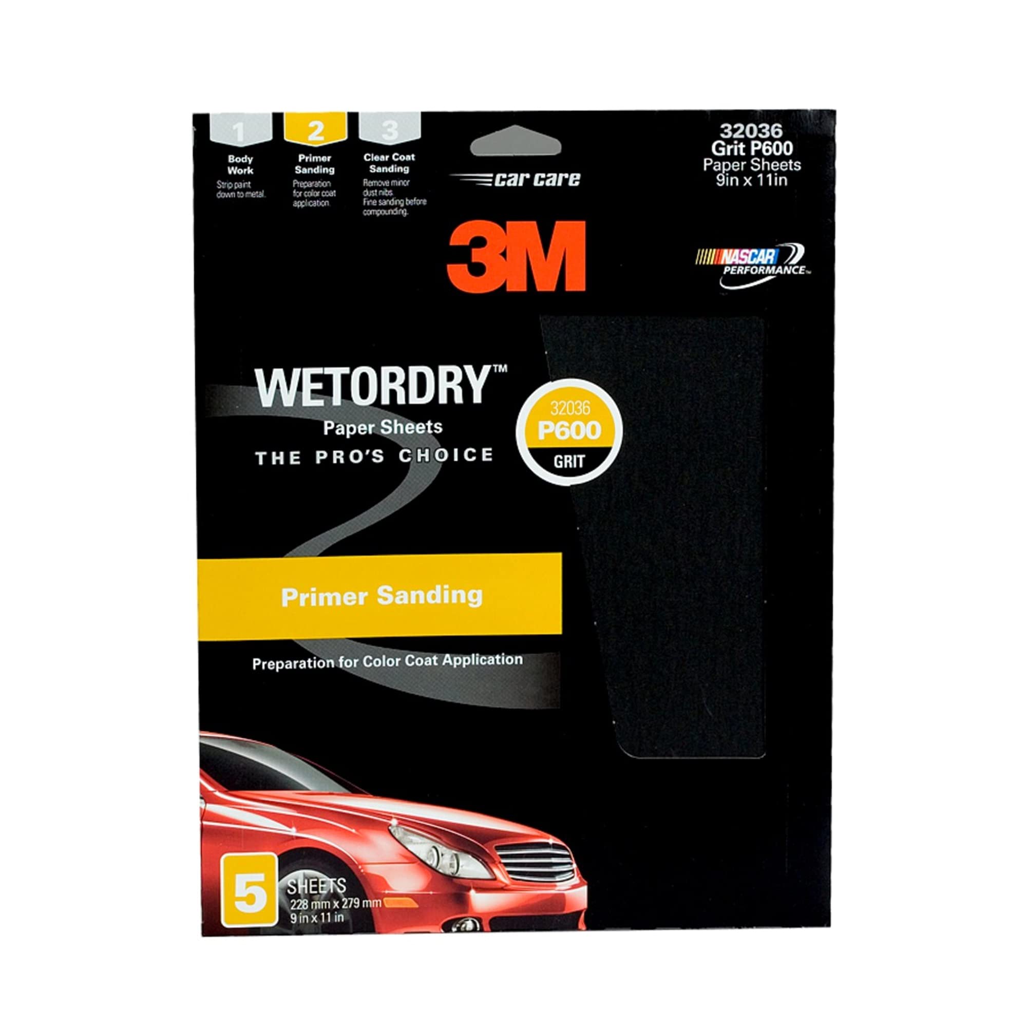 3M Wetordry Sandpaper - 600 Grit for Auto Repair -1