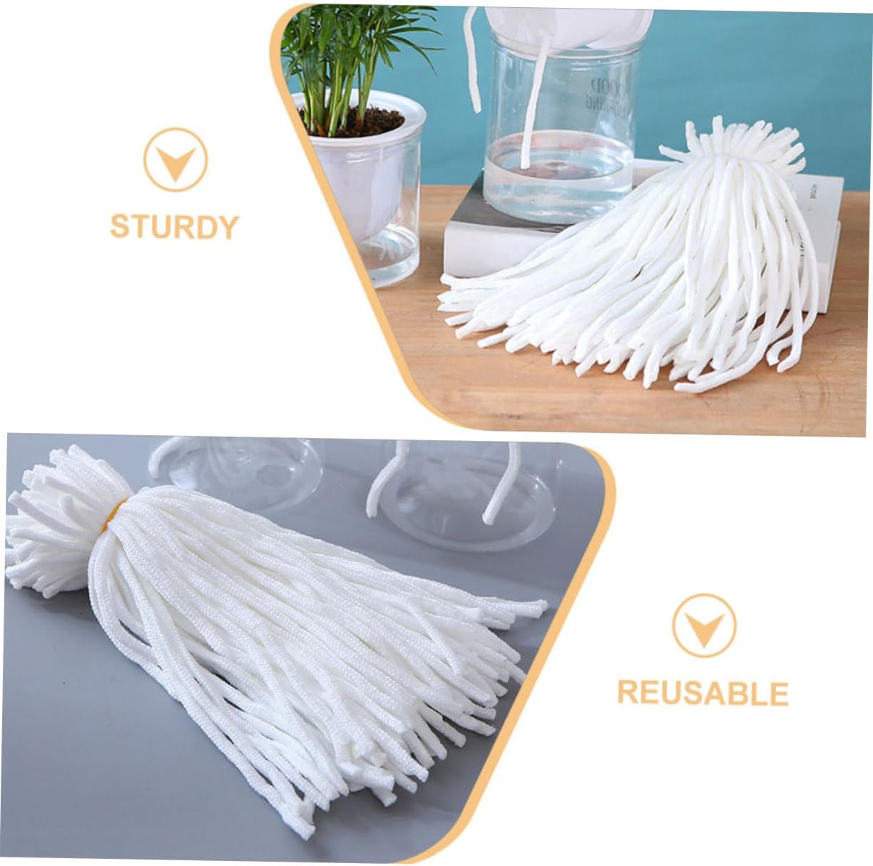 Self Watering Rope for Indoor Plants Absorbent Cotton Cord Hydroponic Plant Accessory Reusable Watering Wick for Flowerpots 9.84 Inch image 3