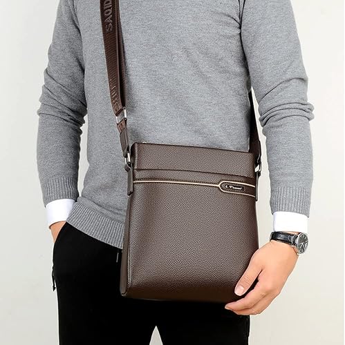 Miniatura 5 de Bolso de hombro de cuero para hombre, bolso de mensajero para hombre, bolso de hombro de negocios, maletín cruzado