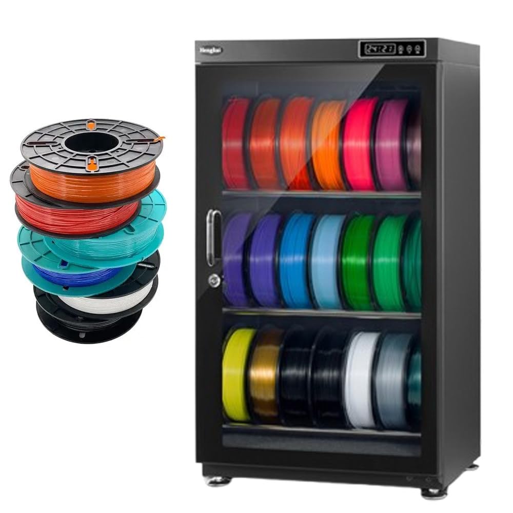 ShaiVrissian Filament Dry Box with Lcd Humidity Monitoring 115L