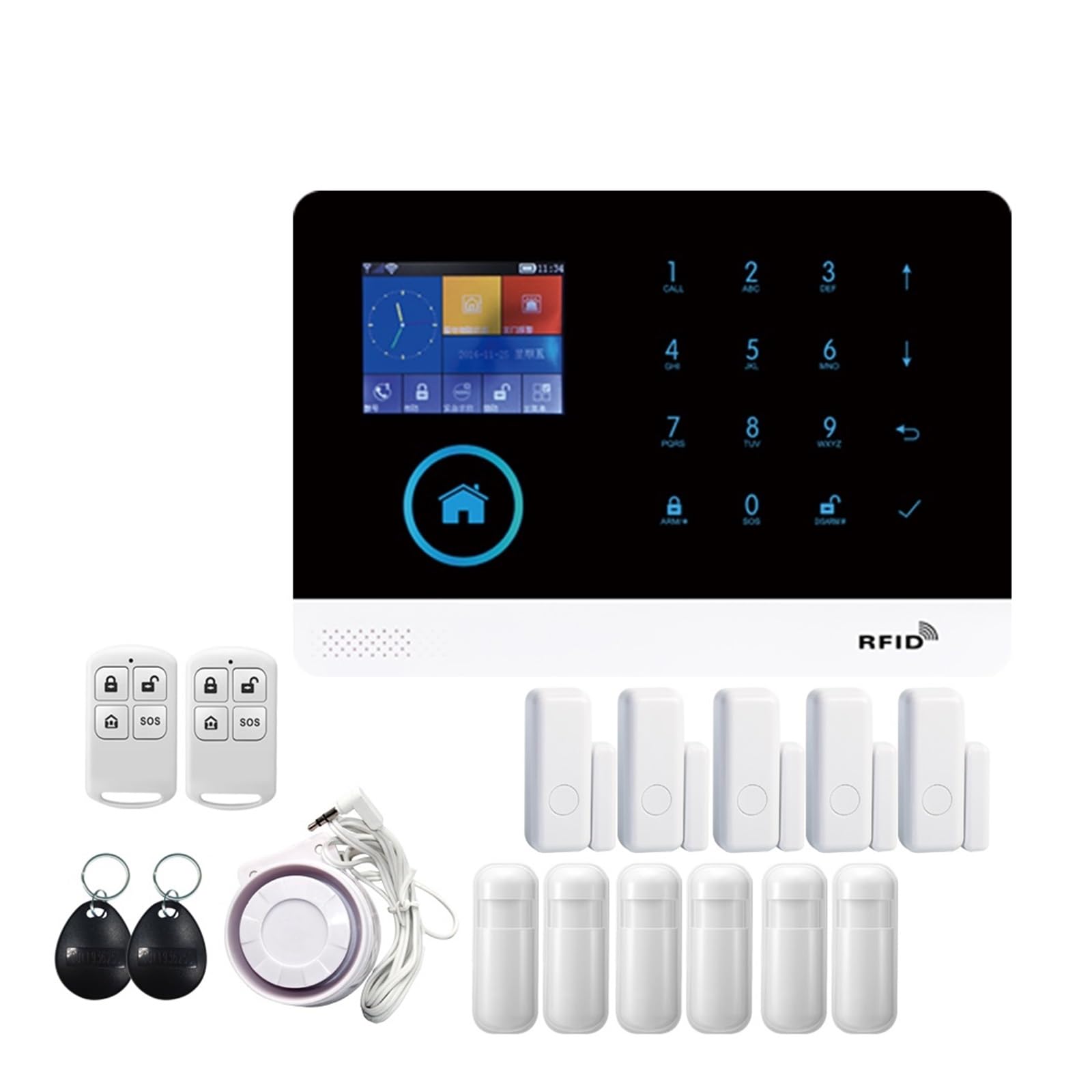 Tuya Alarm System WiFi GSM Security Burglar For House Office SMS Call Auto Dial APP Remote Control Remote Monitoring(G)