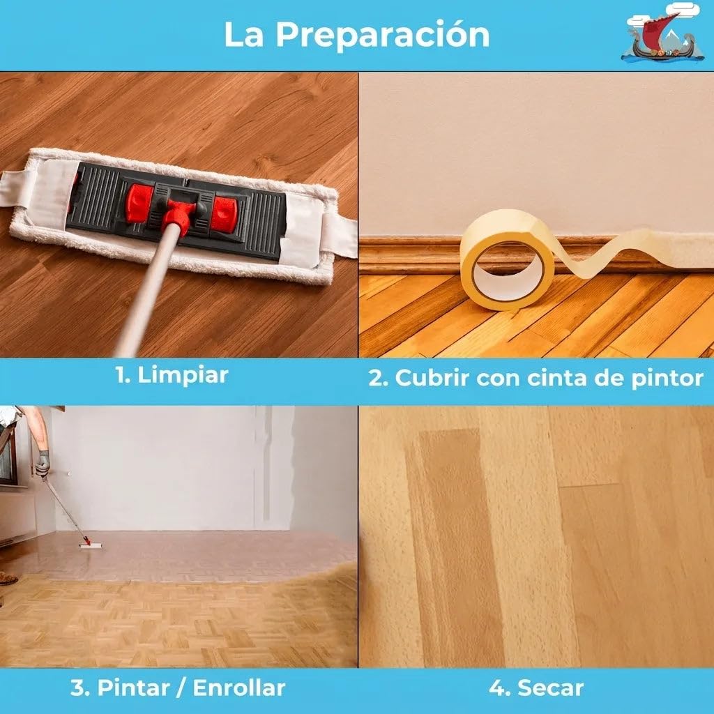 barniz para parqué escandinavo barniz para escaleras mantenimiento de parqué incoloro brillante & satinado sellador de madera (brillante, 5 L) Halvar