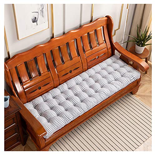 XCYYBB Coussin de Banc 2-3 Places,Coussins de Meubles de Jardin d'extérieur,Coussin en Mousse de qualité supérieure de 8 cm d'épaisseur Plein Air Indoor Coussin De Canapé-Rayures Grises 52x52cm