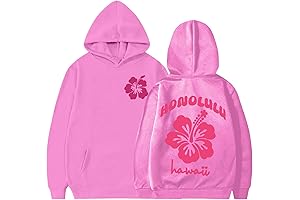 Cute Hoodies for Girls, Palm Puff Letter Sweatshirt for Fall