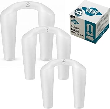 Nostril Retainer 3 Pack Different Sizes | Nose Splint for Rhinoplasty Recovery | Nasal Retainer Rhinoplasty | Nose Retainer | Grade Silicone | Nostril Retainer Rhinoplasty 6-7-8