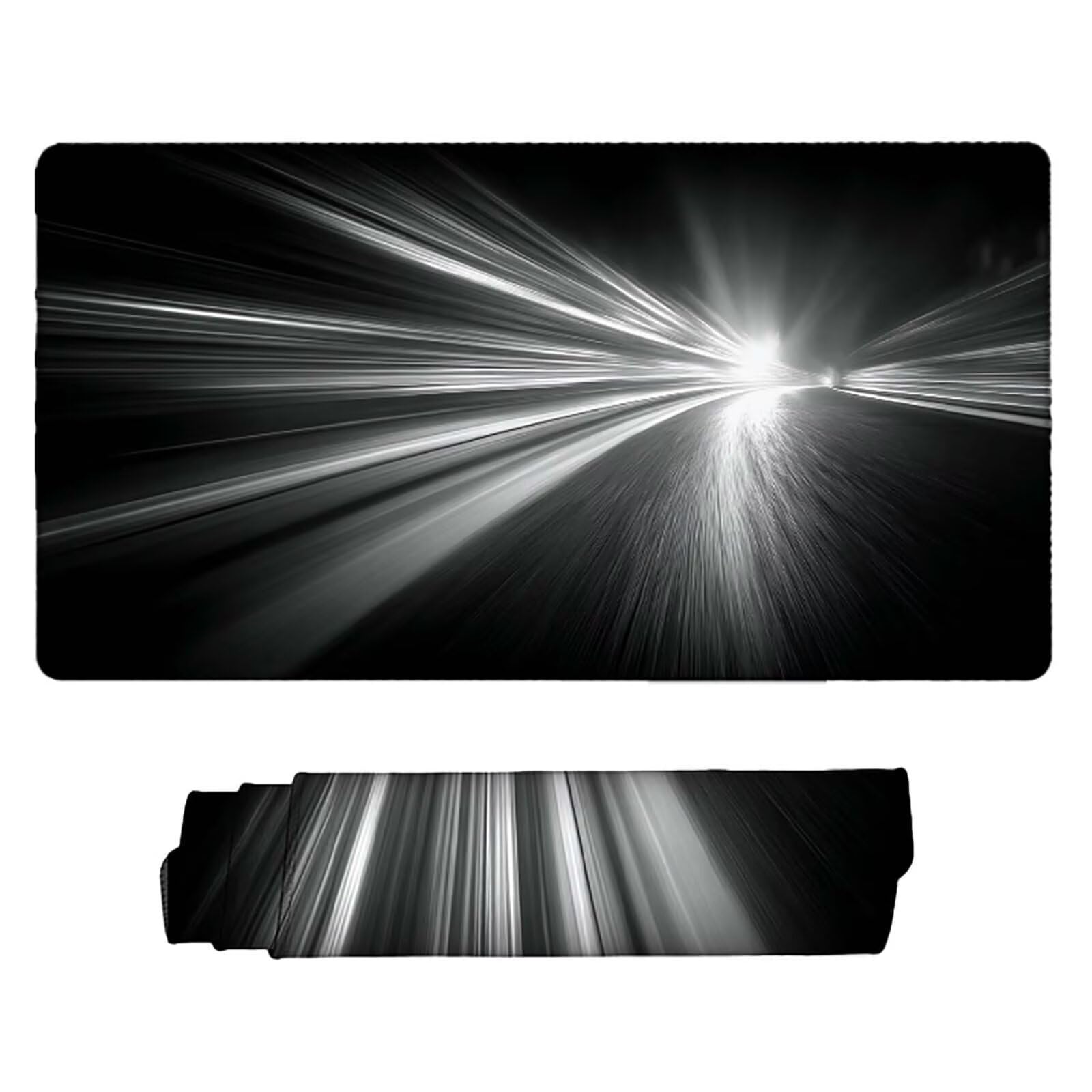 Schreibtischunterlage Schwarz Mauspad Gaming XXL Mousepad wasserdichte rutschfeste Schreibtisch Unterlage, Verbessert Präzision und Geschwindigkeit, Gaming Zubehör Deko (Abstrakt,80x40cm) 2-i8042