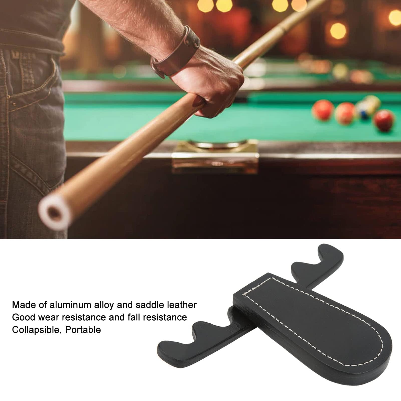Cocoarm Pool Stick Halter, Billard Queue Halter 4 Queue-Pool-Queue-Halter Billard-Queue-Rack Snooker-Stick-Halter Faltbar für Billardtisch