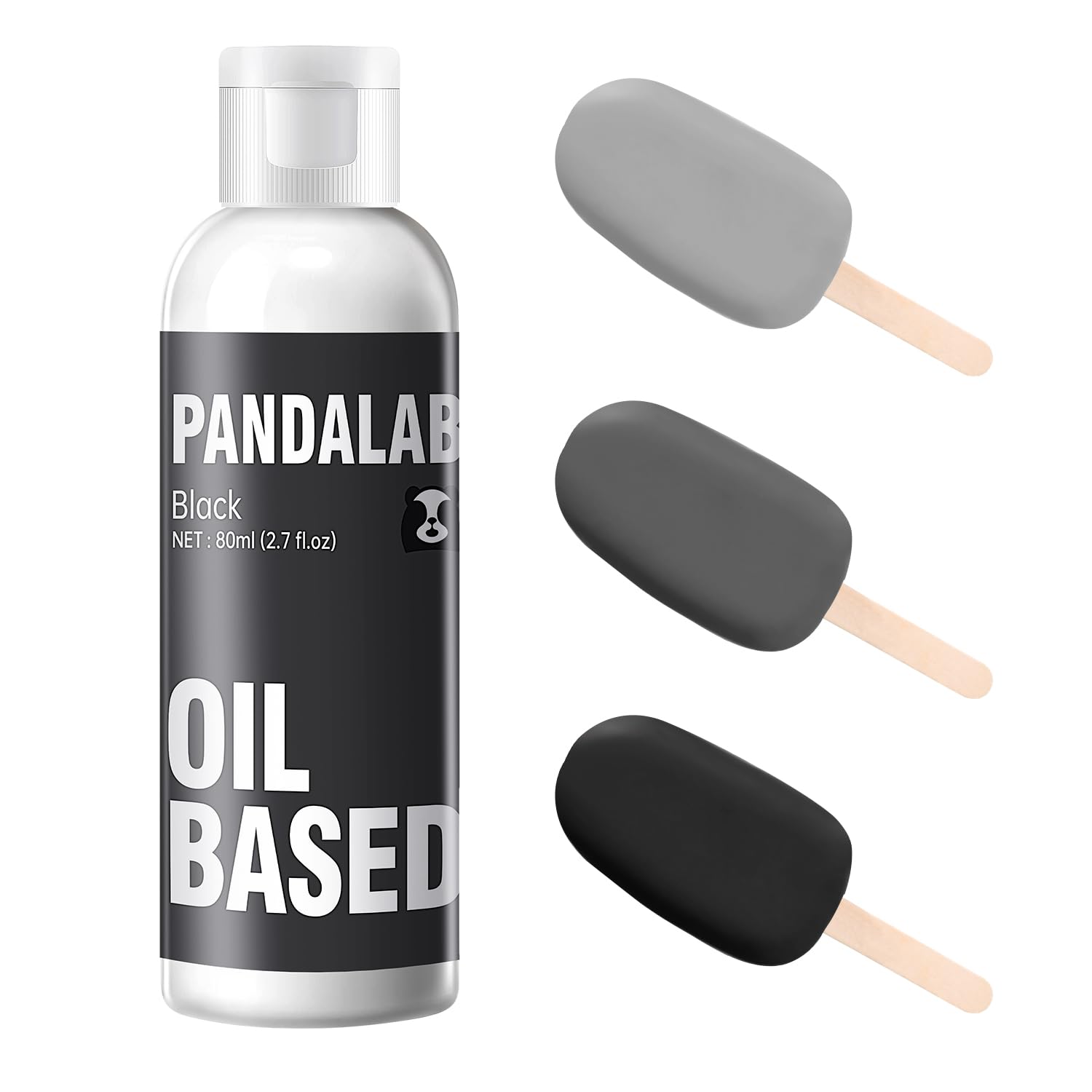 Black Oil Based Food Coloring for Chocolate, Candy Melts, Donuts, Strawberries, Frosting, Cake, Professional Edible Dye for Baking - 80 Milliliters 2.7 Fl.Oz