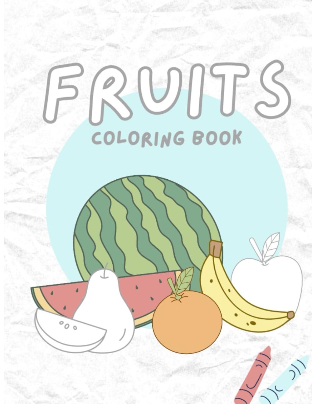 Fruits coloring Book worksheet for kids