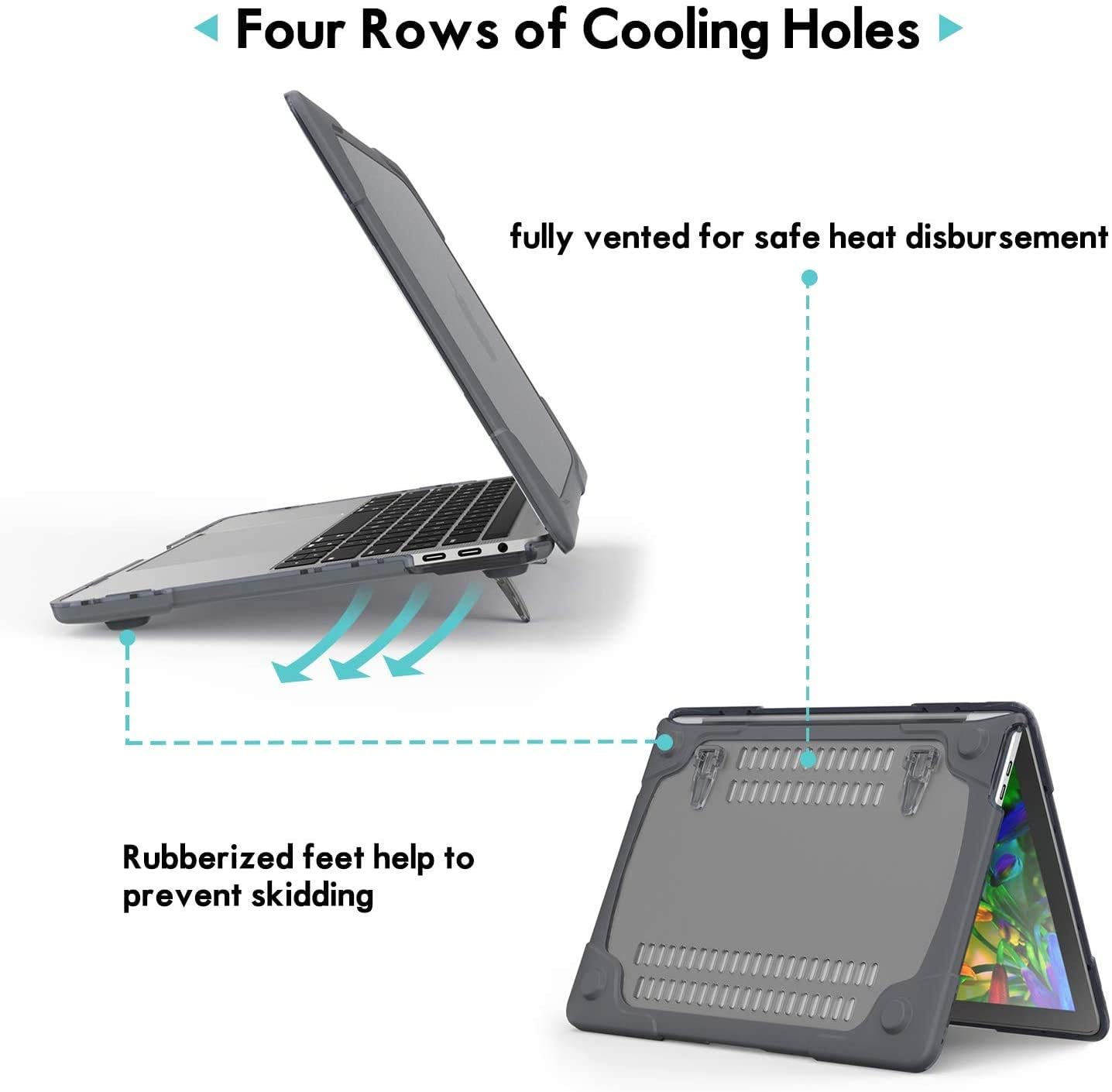 Blасk Frіdау - 60% оƒƒ New MacBook Air 13 Inch Case 2021 2020 2019 2018 Release A2337 M1 A2179 A1932 | AVAKOT Heavy Duty Slim Hard Protective Cover with Fold Kickstand for MacBook Air 13 Inch Retina with Touch ID | Grey ❤ Crаzу Dеаlѕ New MacBook Air 13 Inch Case 2021 2020 2019 2018 Release A2337 M1 A2179 A1932 | AVAKOT Heavy Duty Slim Hard Protective Cover with Fold Kickstand for MacBook Air 13 Inch Retina with Touch ID | Grey