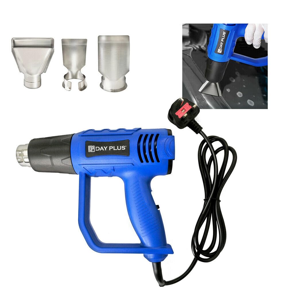Electric Heat Gun for Painting Stripping, 2000W Hot Air Gun Tool 300℃ & 600℃ 2 Temperature Modes Heater for Wallpaper Stripping Wood Remover/Shrinking PVC/Varnish/DIY/BBQ, Red