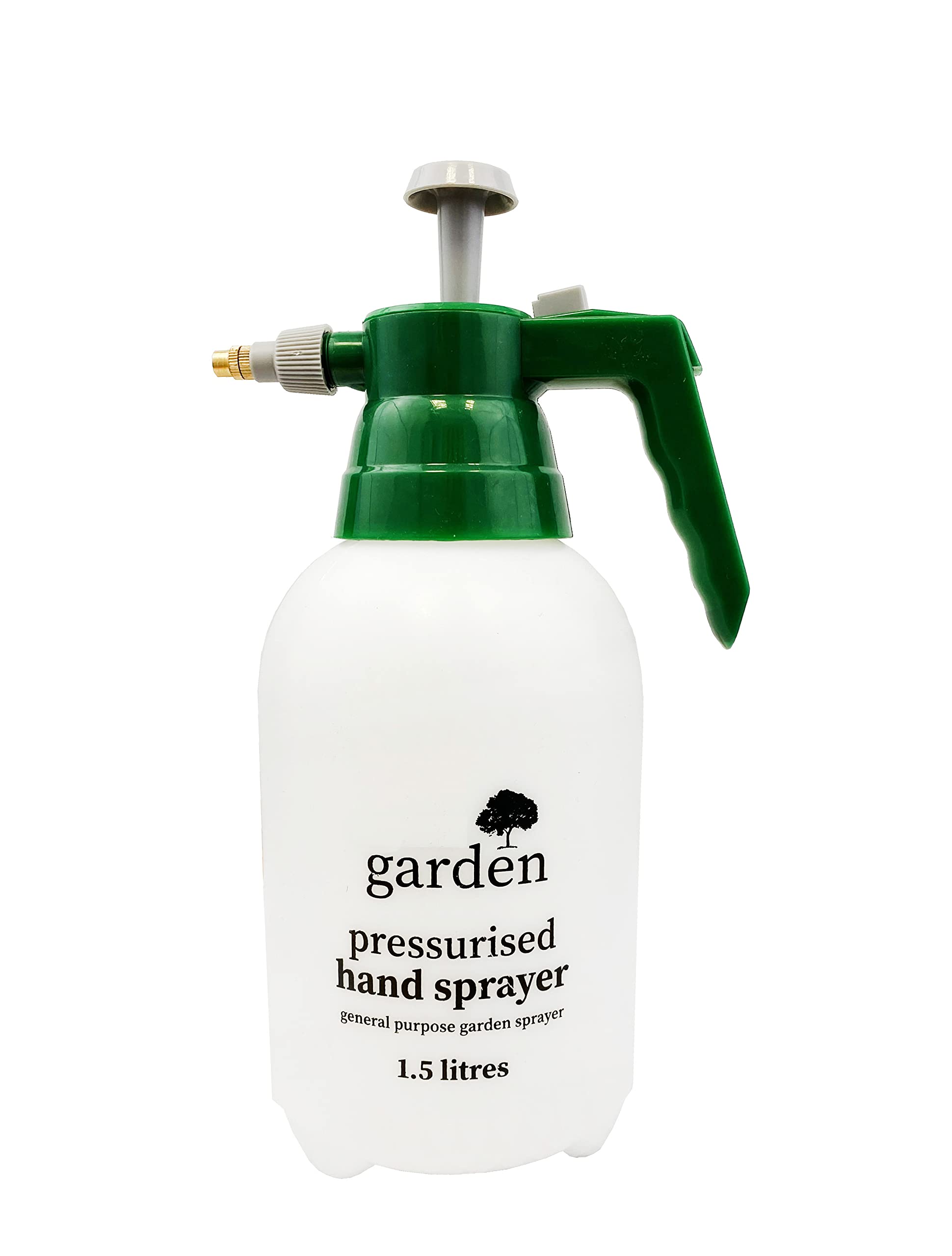 Karrma 1.5L Garden Pressure Spray Bottle – Adjustable Pump Action Water Sprayer Manual Portable Pressurised Hand Held Mister Mini Cleaning Gardening Watering Mist, White (KSB75011P5)