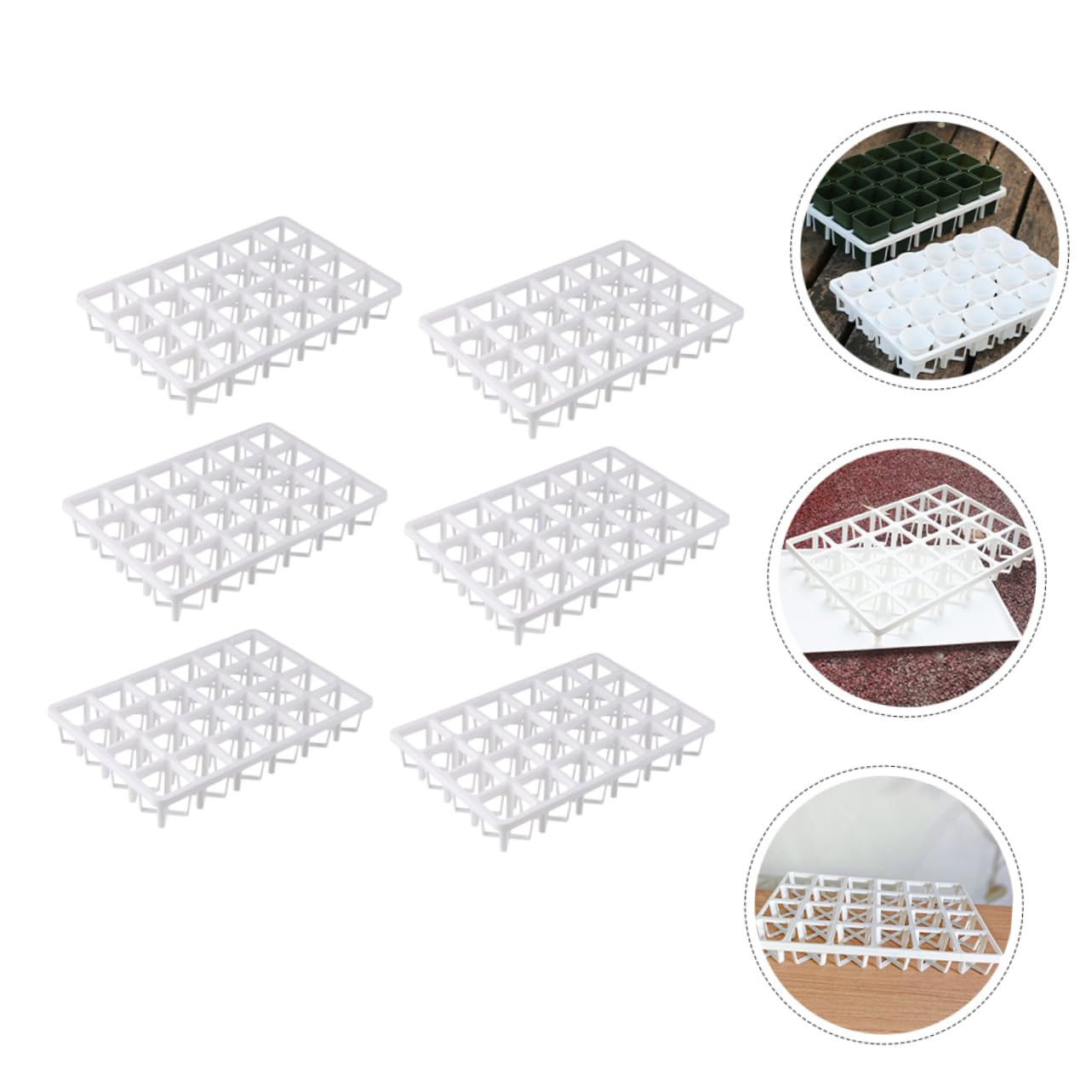Toyvian 6 Pièces Support de Germination de Plantes Lot de Pots de Semis pour Propagation Culture Intérieur Extérieur
