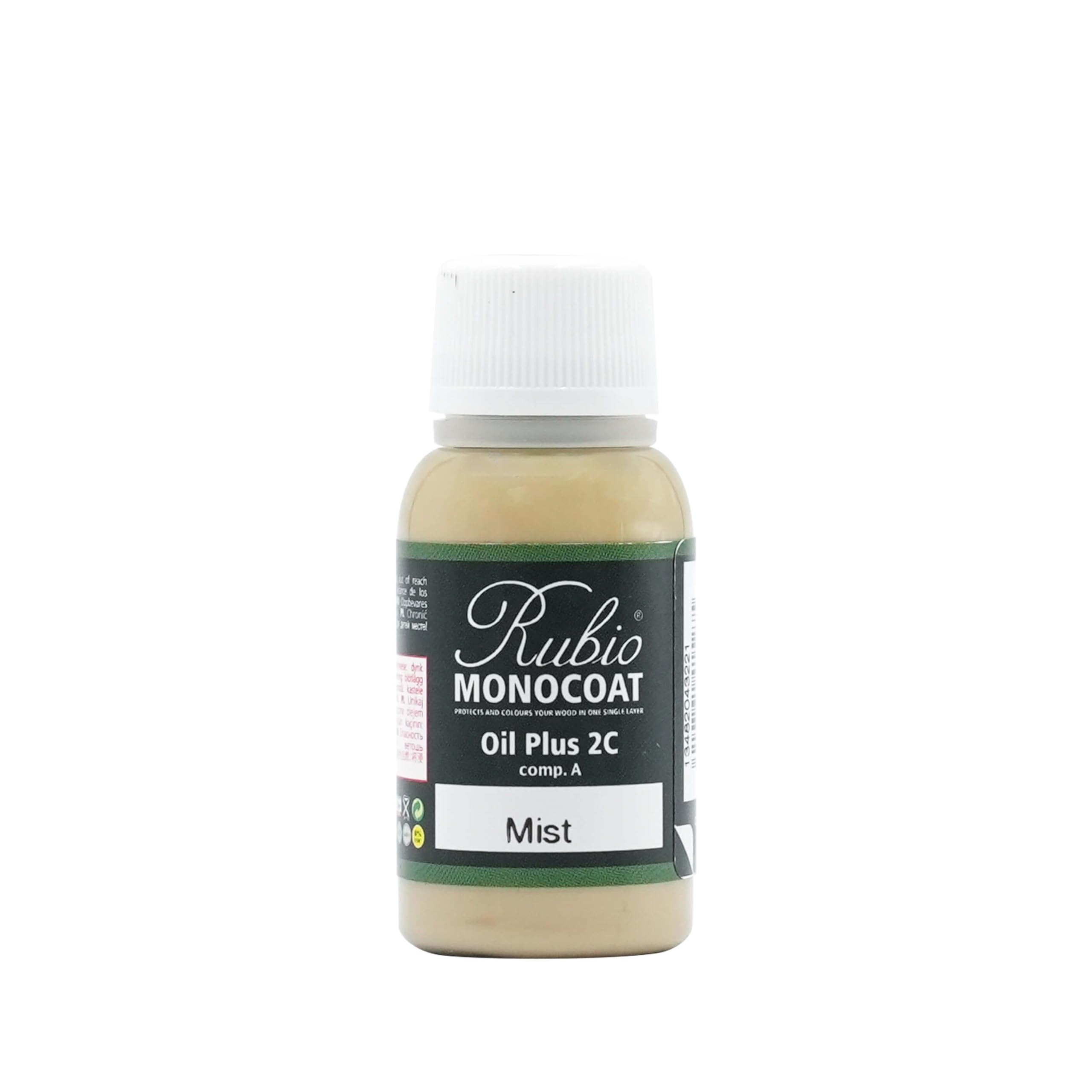 Rubio Monocoat Wood Oil 0.8 m² - Mist | Oil Plus 2C | Quick-Dry, Eco-Friendly Linseed Wood for Indoor Use | Preserver | 20 ml (Sample)
