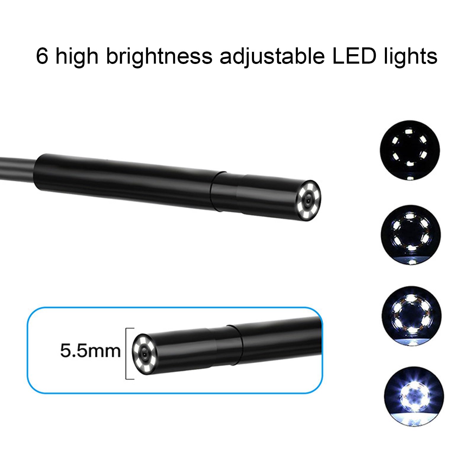 Endoscopio Industrial automotriz de Alta definición con Pantalla, Lente de 5,5 mm, tubería de inspección de cámara de Mantenimiento Industrial, endoscopio indu