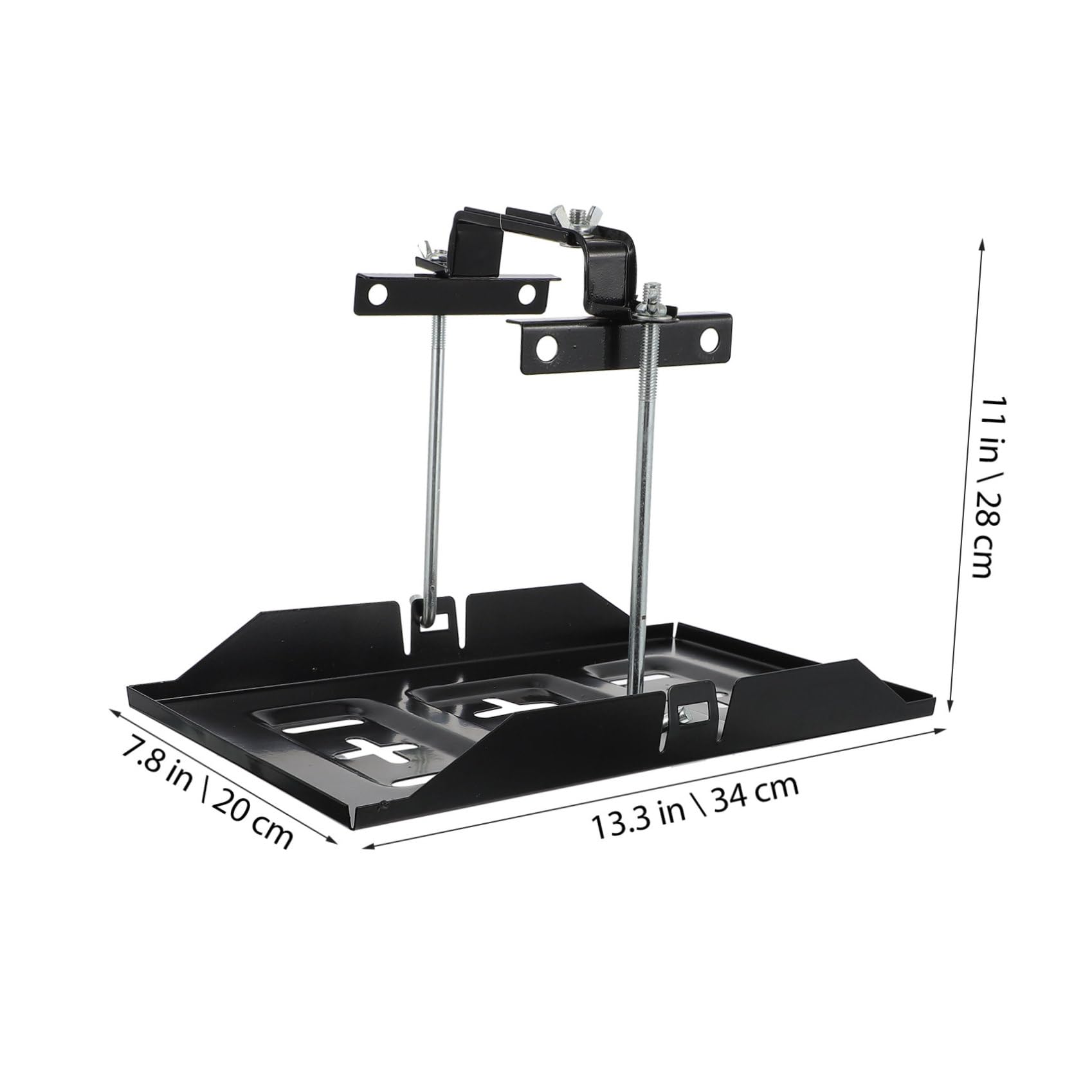 Support de Fixation de Batterie de Voiture, 1 Set, Fer, Noir