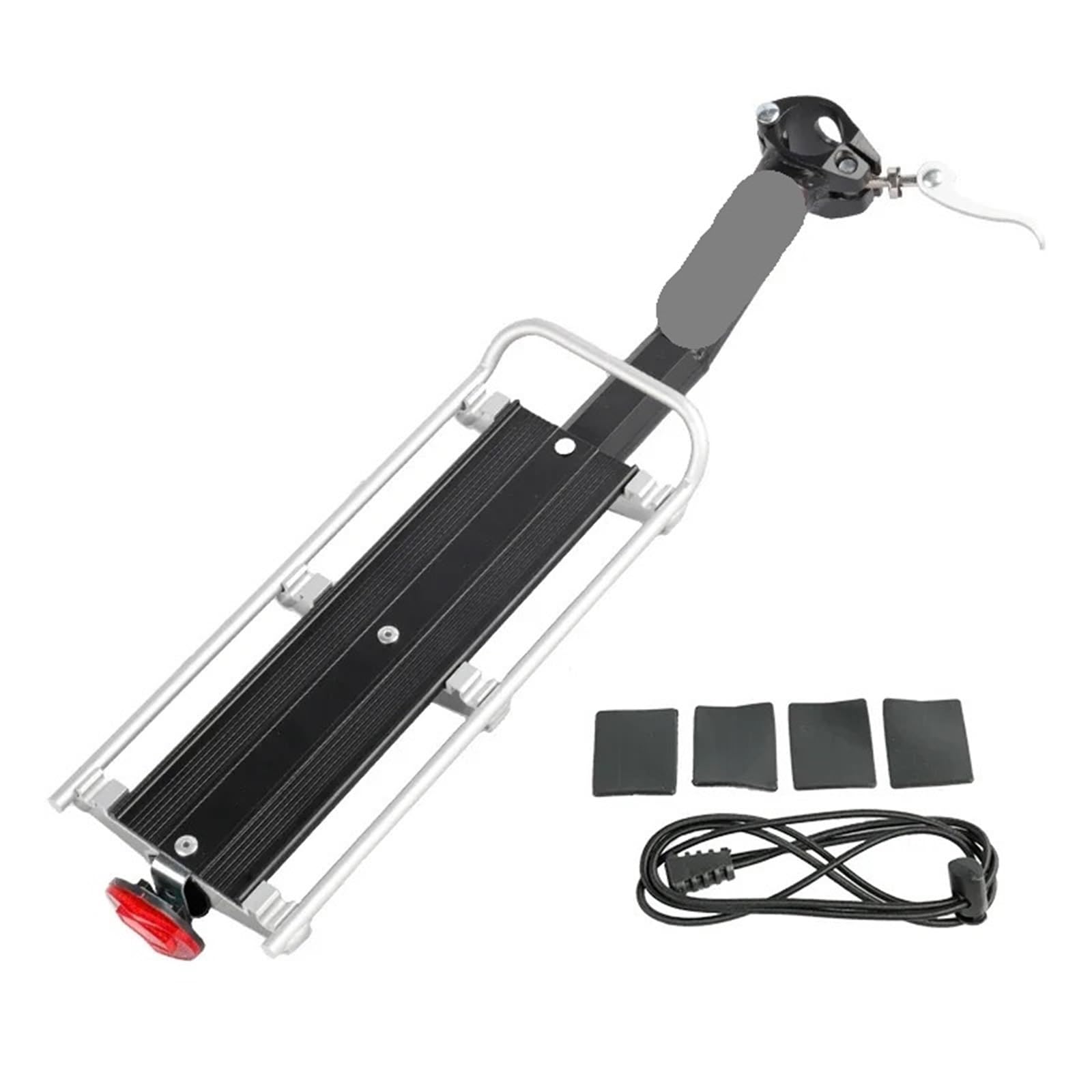 Tylny bagażnik rowerowy, Przedni uchwyt rowerowy Stop aluminium 9kg 12x37cm Czarny