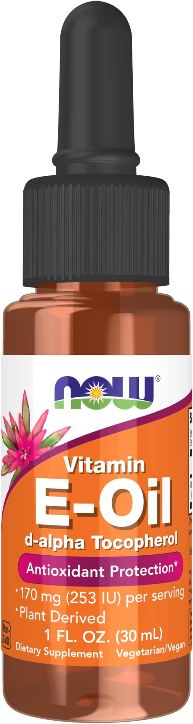 Foods Supplements, Natural Vitamin E-Oil Liquid (D-Alpha Tocopherol), Antioxidant Protection*, 1-Ounce