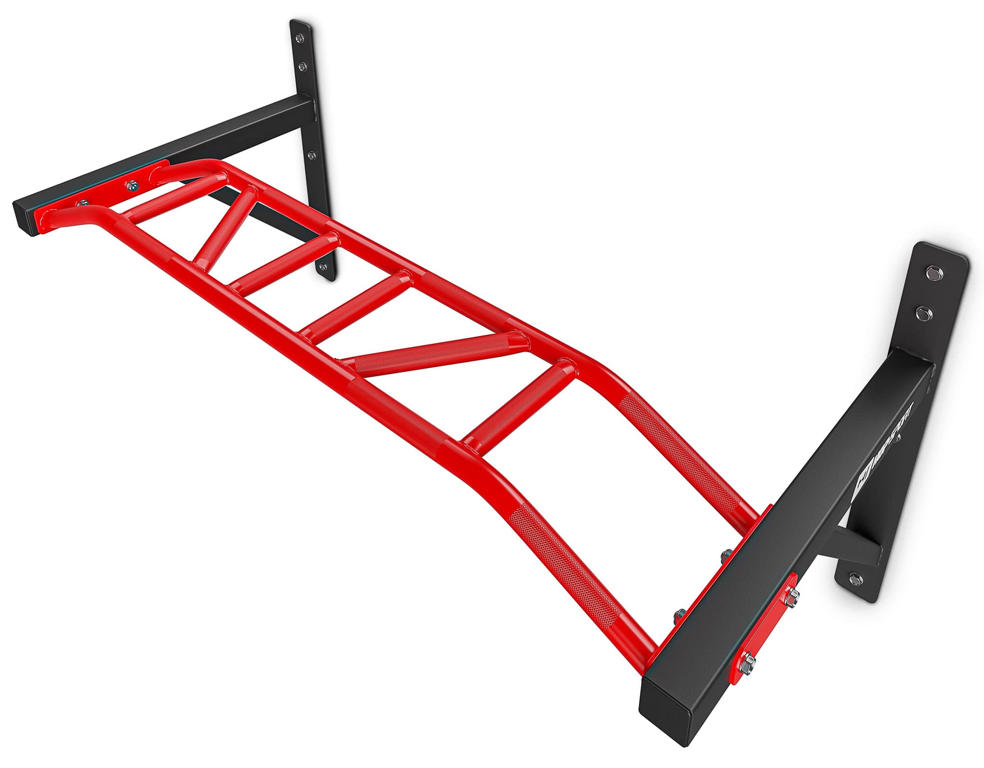 Hop-Sport Multigriff Klimmzugstange für Wand HS-2002K - Profi Fitness Pull Up Bar für zuhause mit vielen Griffvariationen