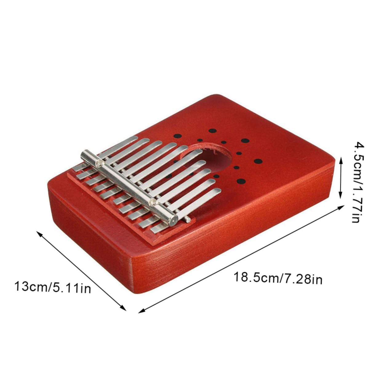 GOOHOCHY 10-key Kalimba Thumb Piano Portable Red Keyboard Solid and Girls Musical Instrument for Coordination Practice
