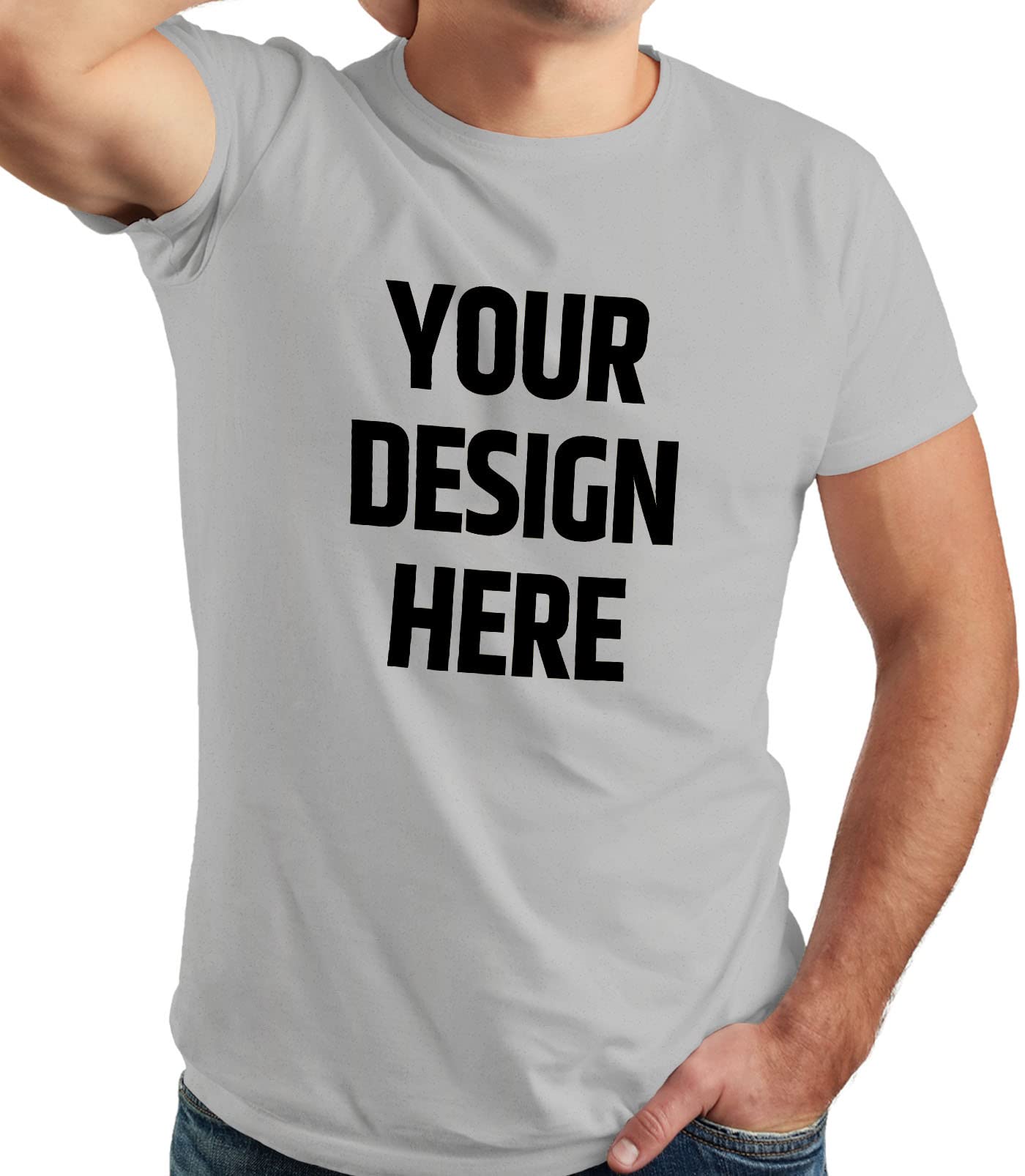 Light Reflective Cotton Half Sleeve Graphic Customised T-Shirts