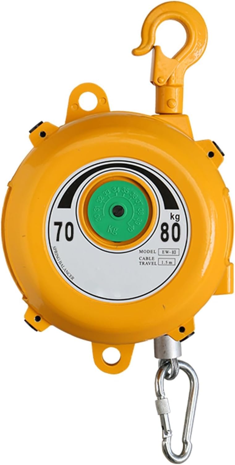 VUIKLCty Spring balancer tool Balancer with wire rope and hook for workshop and automotive equipment (Size : 70-80kg)