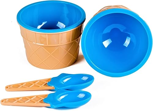 Miniatura 9 de Green Direct Copas de yogur congelado de helado de Sundae de plástico con cucharas - Cuencos de postre para helado (240)