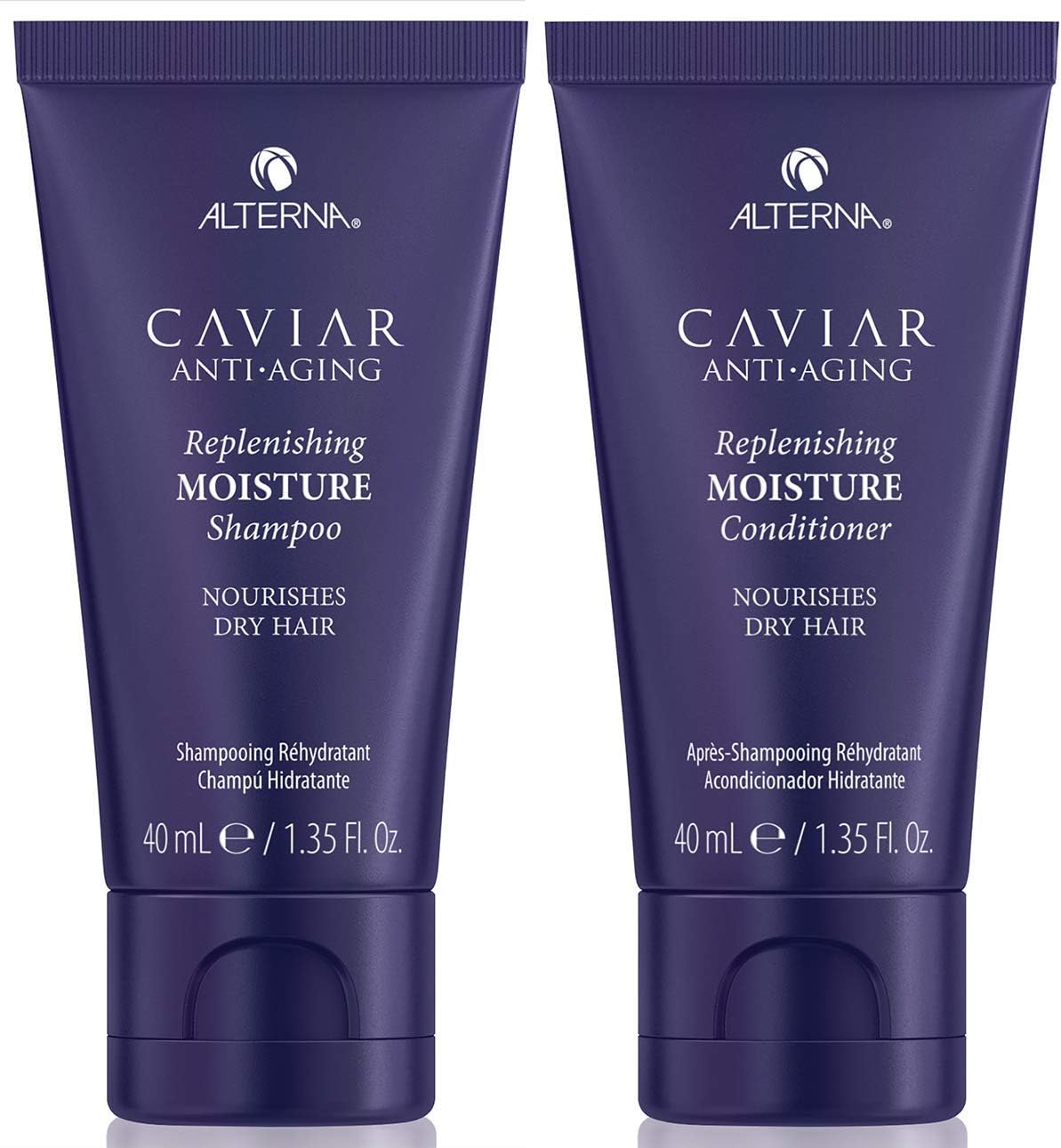 Alterna Caviar Anti-Aging Replenishing Moisture Shampoo and Conditioner Set, For Dry, Brittle Hair, Protects, Restores and Hydrates, Sulfate Free