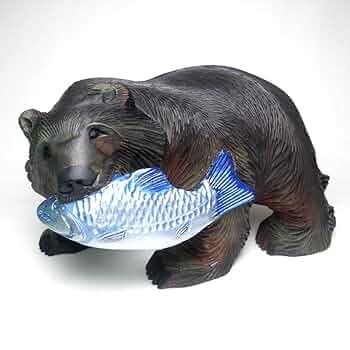 北海道　阿寒湖　熊　彫り物　置物 北海道 阿寒湖 木彫り 熊の置物 1981年 ビンテージ 彫刻