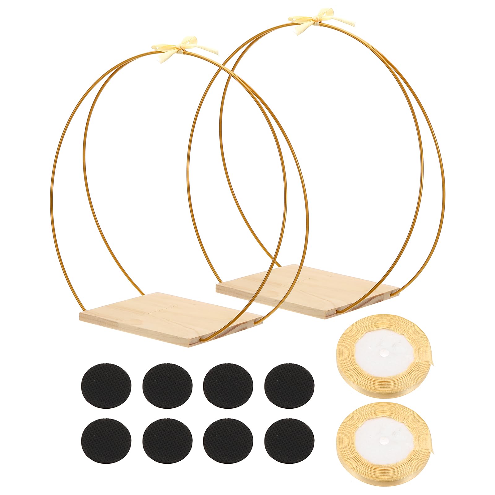 Cerceau métal floral 12 pouce avec support pour attrape-rêves rond et couronne de fleurs