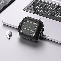 Vista 8 de Maxjoy Funda para Airpods 3 2021, funda para Airpods 3 con candado AirPods3, carcasa rígida para AirPod Gen 3, funda protectora resistente a prueba