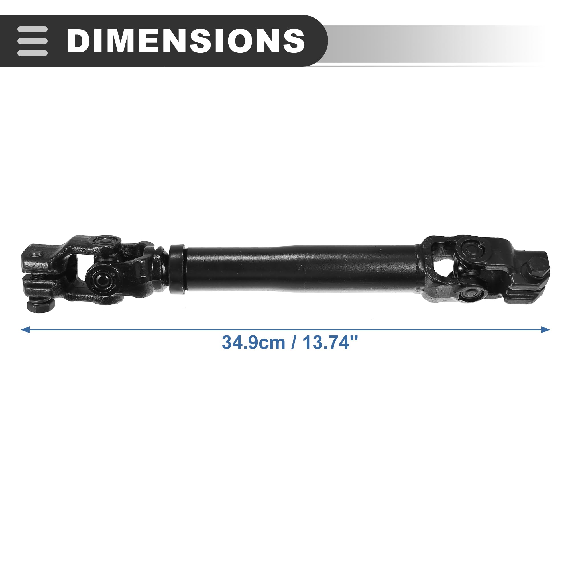 Eje De Columna De Dirección Para Kart O ATV - Aleación De Acero 30T, 375 Mm De Largo, Para Modelos 110-125cc