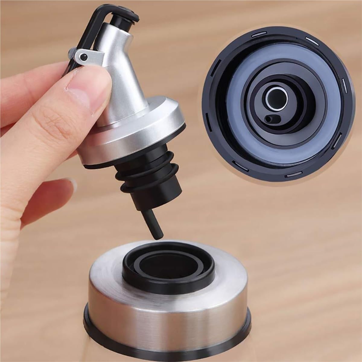 Dispenser per Salsa di Soia 3 Pezzi Set Di Bottiglie Di Olio E Aceto Contenitore Di Salsa Di Soia E Aceto For La Cucina Contenitore Dell'olio