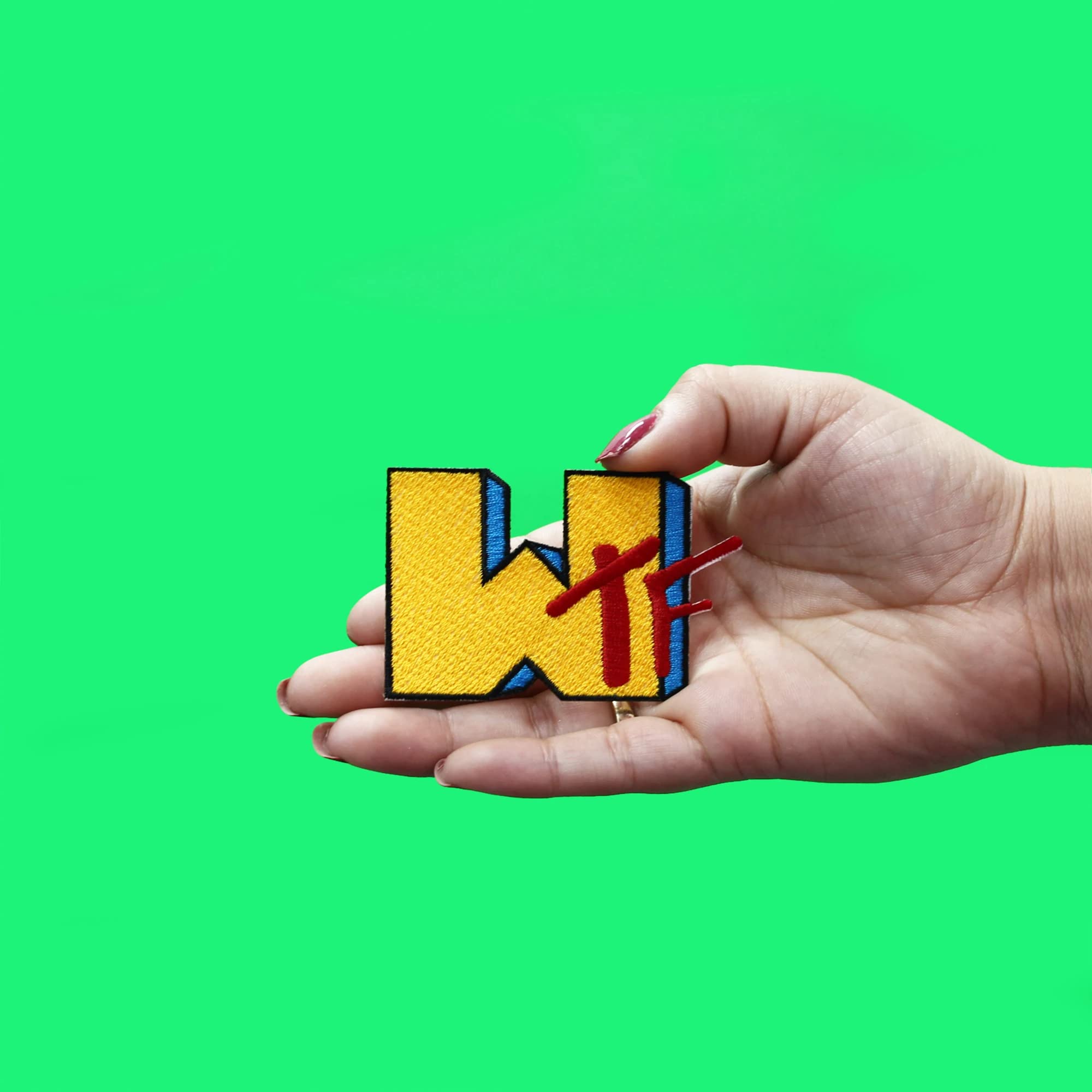 WTF Music Logo Patch What The F*CK Embroidered Iron On