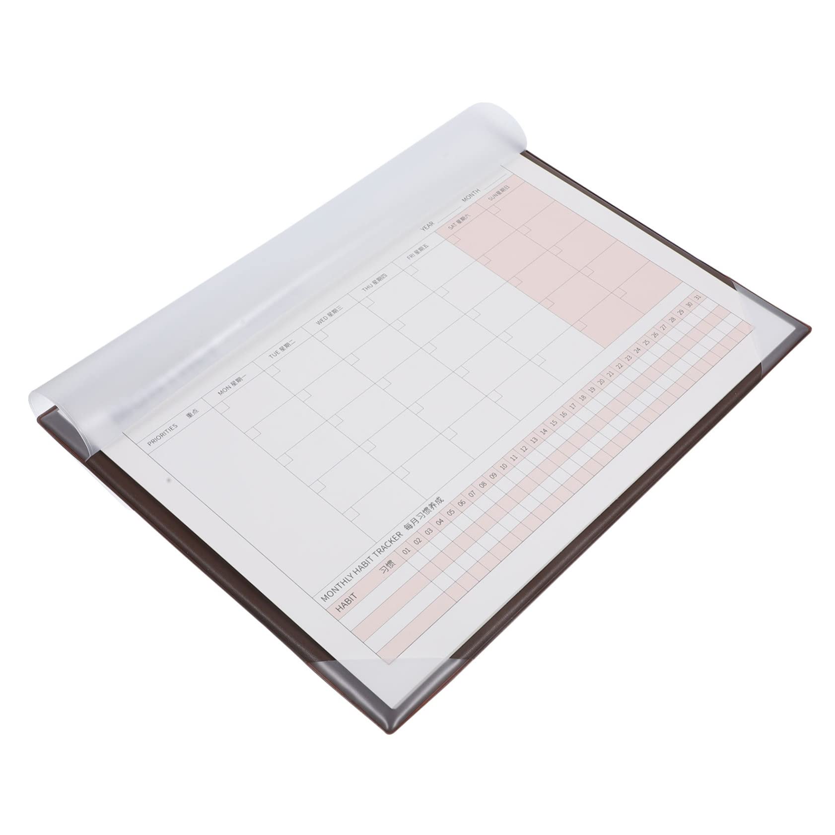 VILLCASE 3piezas Planificador Mensual De Escritorio Notepad De Calendario Organizador De Tareas y Horarios Para Oficina y Estudio Diseño Elegante y Compacto