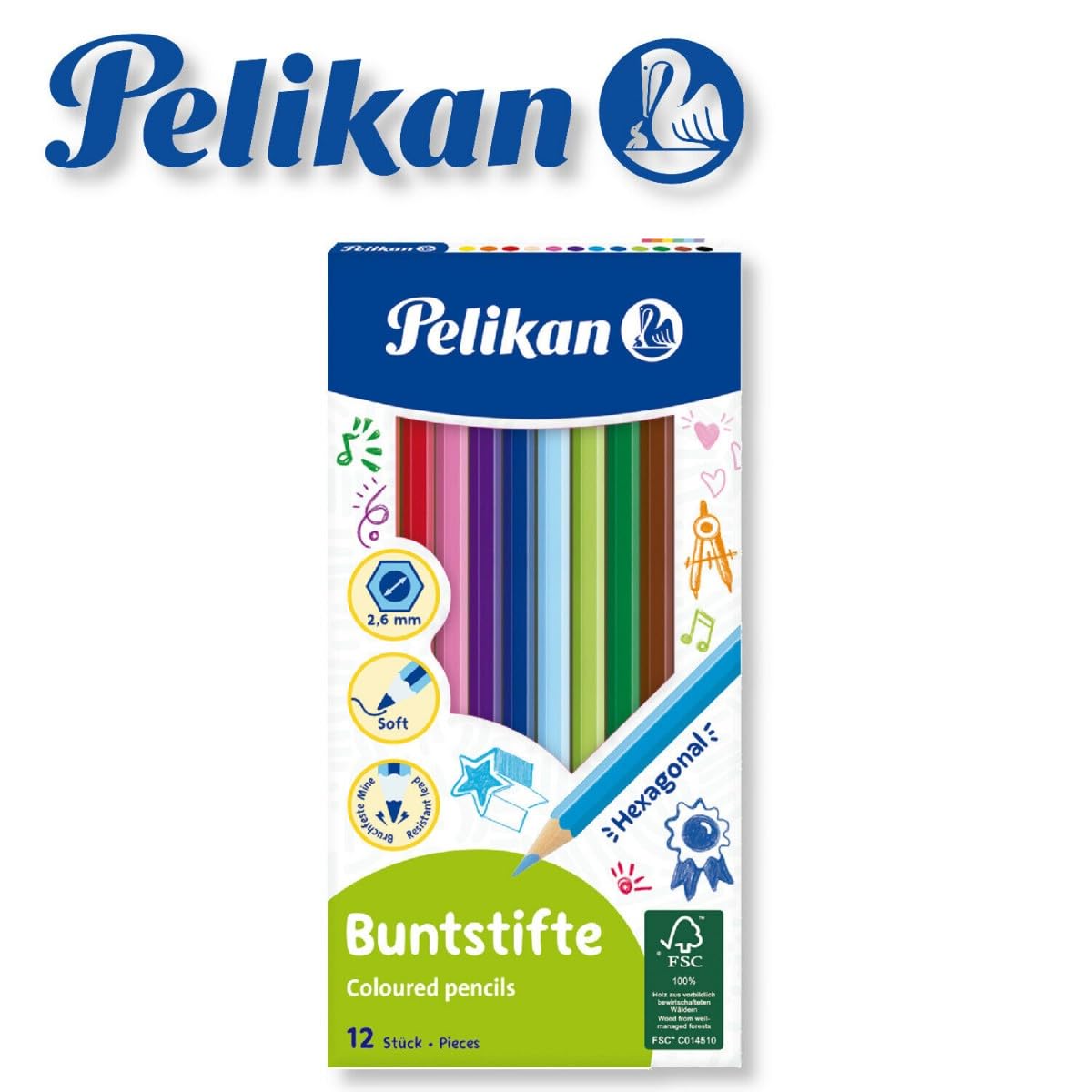 Pelikan 12li Kuru Boya