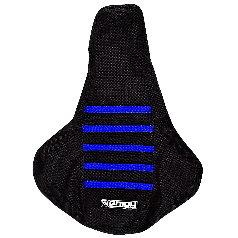 Enjoy Mfg Seat Cover - Compatible Fit for 1987-2006 Suzuki LT 80 LT80 - #213 (All Black/Blue Ribs)