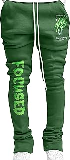 Los Hombres de Color Rosa Casual Apilados Pantalones Moda Slim Impresos Rectos Pantalones Deportivos