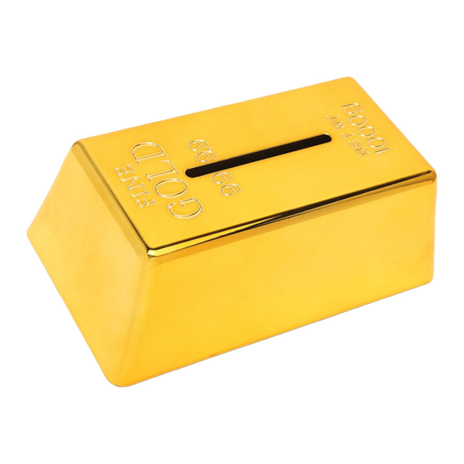 CAZSTYK Multipurpose Home Storage Decoration ABS Golden Brick Tissue Holder with Nonslip Base Paper Storage Container