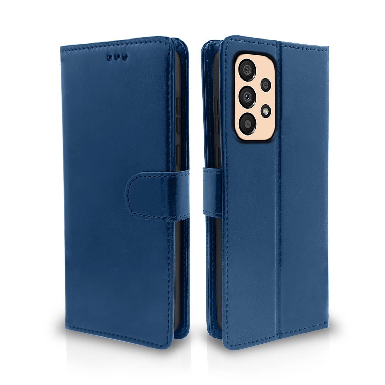 Pikkme Samsung Galaxy A33 5G Flip Cover | PU Leather Finish | 360 Protection | Wallet & Stand | Strong Magnetic Flip Case for Samsung Galaxy A33 5G (Blue) (B09ZZ9CS6R) Amazon Price History, Amazon Price Tracker