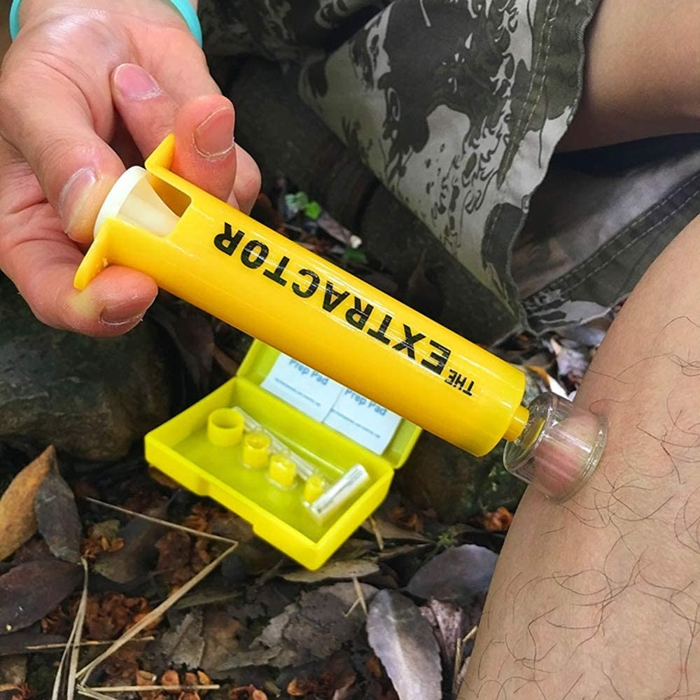 Kits de Primeros Auxilios con Aspirador de Bomba extractora de Veneno, Kit para mordedura de Serpiente, Kit para picadura de Abeja, Suministros de Primeros Auxilios de Emergencia para se