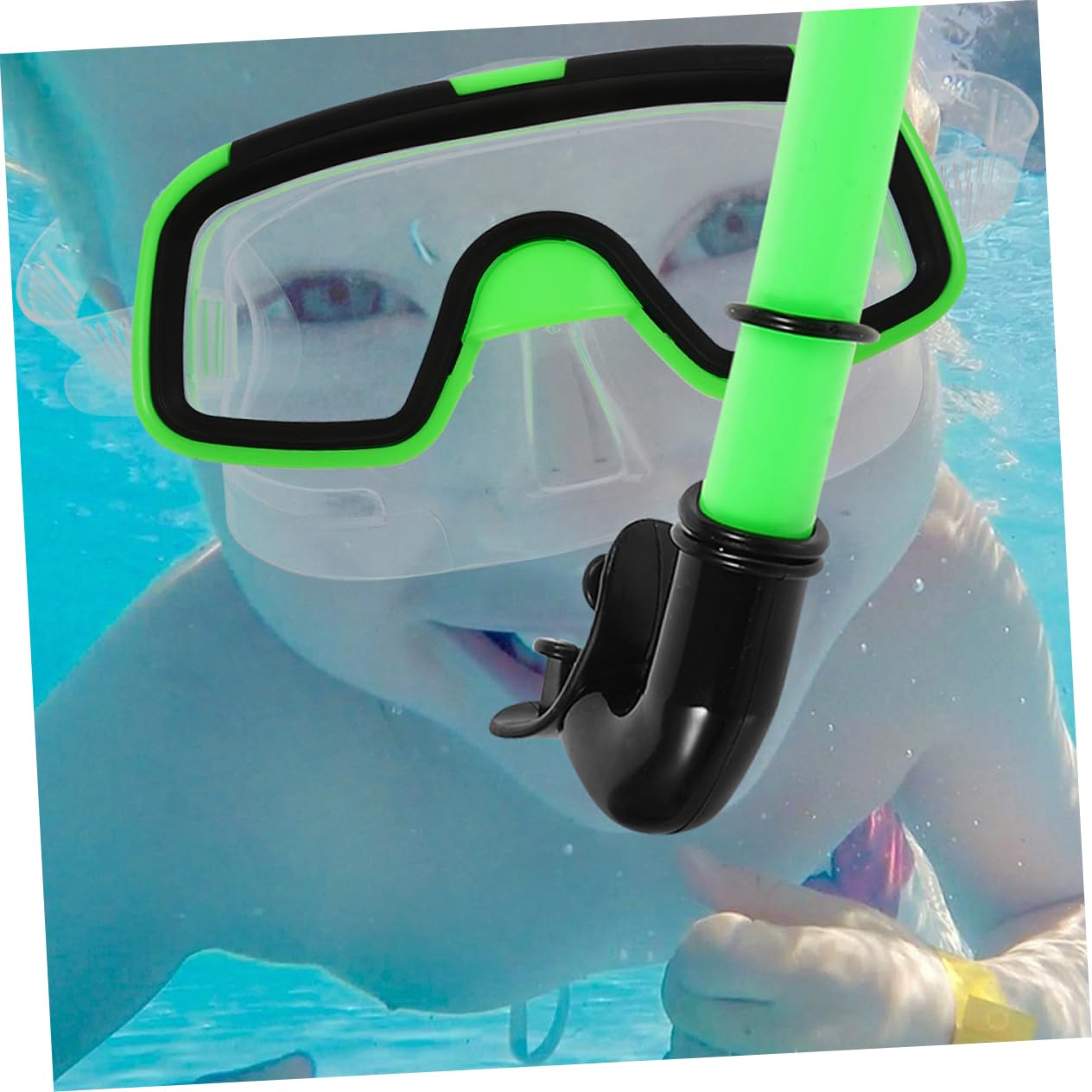Toddmomy Cute Snorkeling Goggles for Kids Snorkeling Gear Set Short Fins Durable Comfortable
