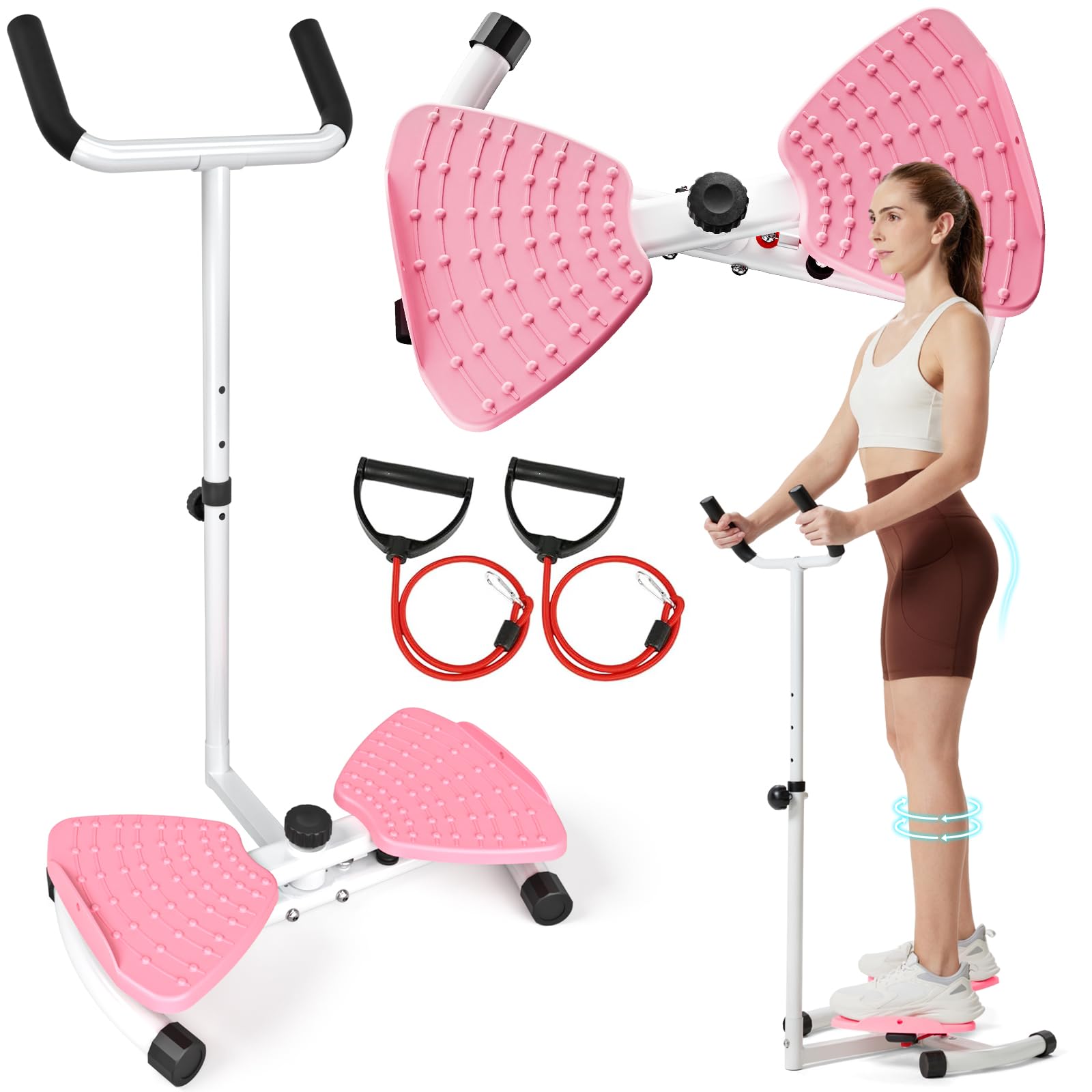 Freepi Waist Twister Machine Exercise,Ab Workout Equipment With 300lbs,Waist & Abdomen Muscle Home Exercise Equipment,Adjustable Silent Ab Twisting